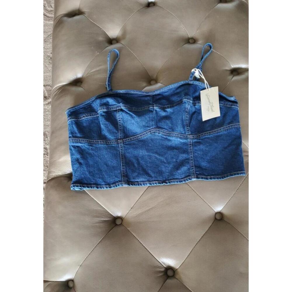 Universal Thread Womens Denim BRALETTE Top Size XL